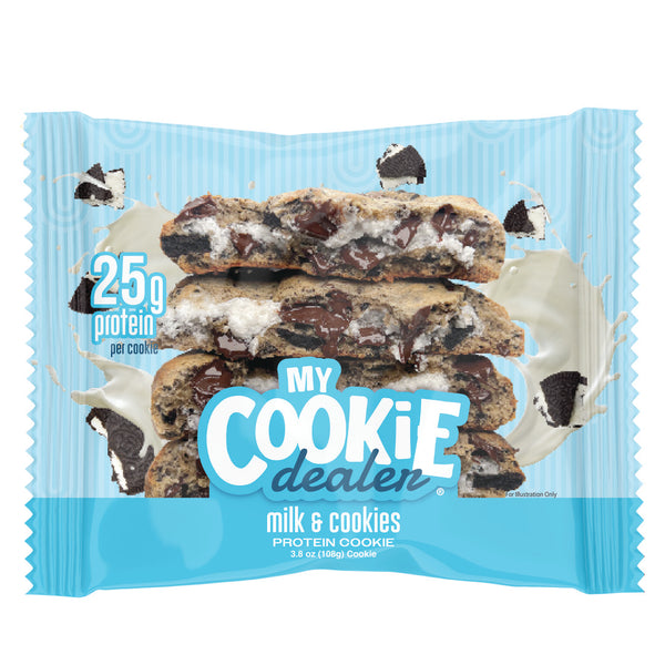 25g Milk & Cookies Protein Cookie – My Cookie Dealer