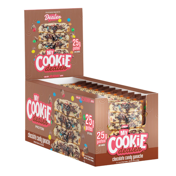 12 pack Chocolate Candy Ganache Protein Cookie – My Cookie Dealer