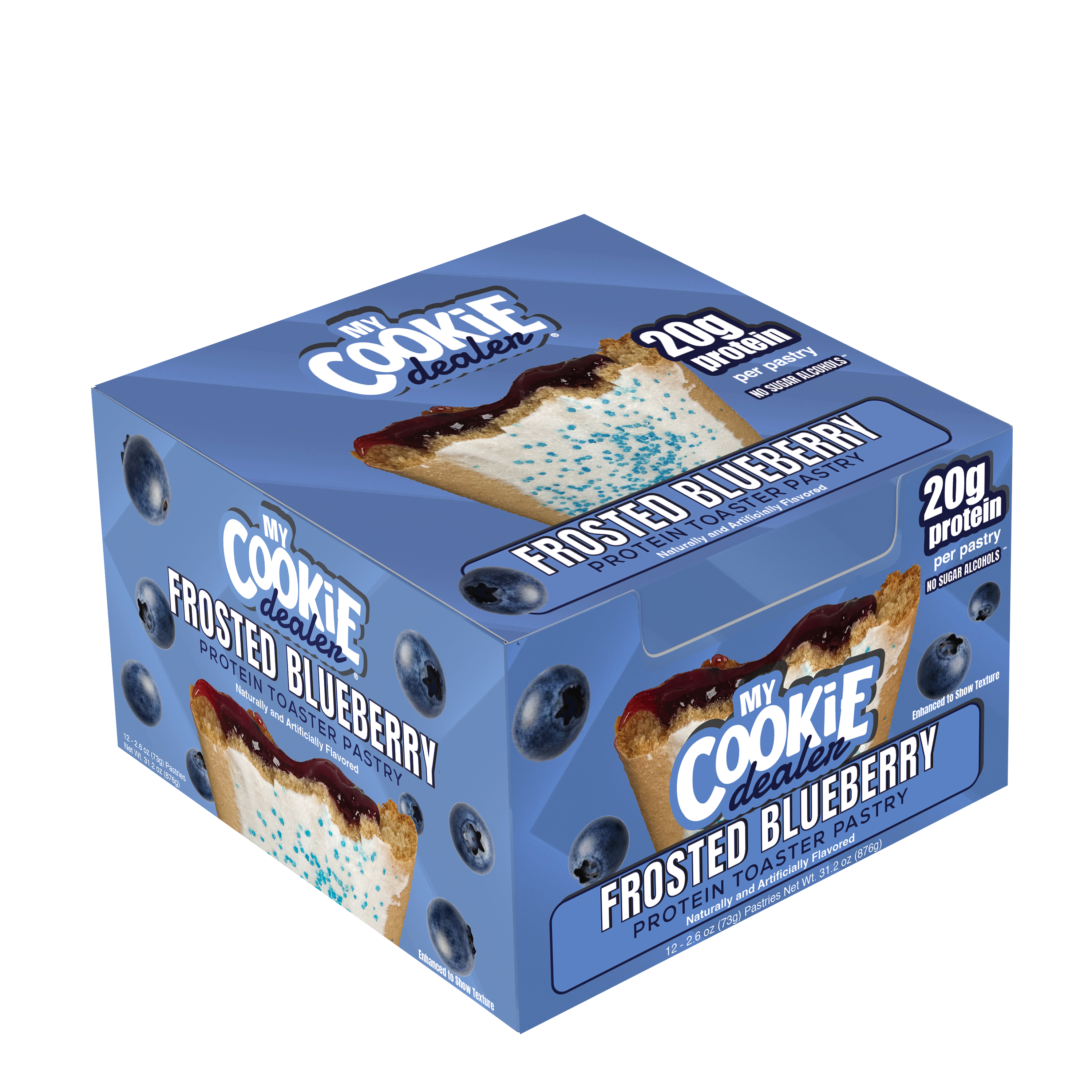 12 Pack 20g Frosted Blueberry Protein Pastry – My Cookie Dealer