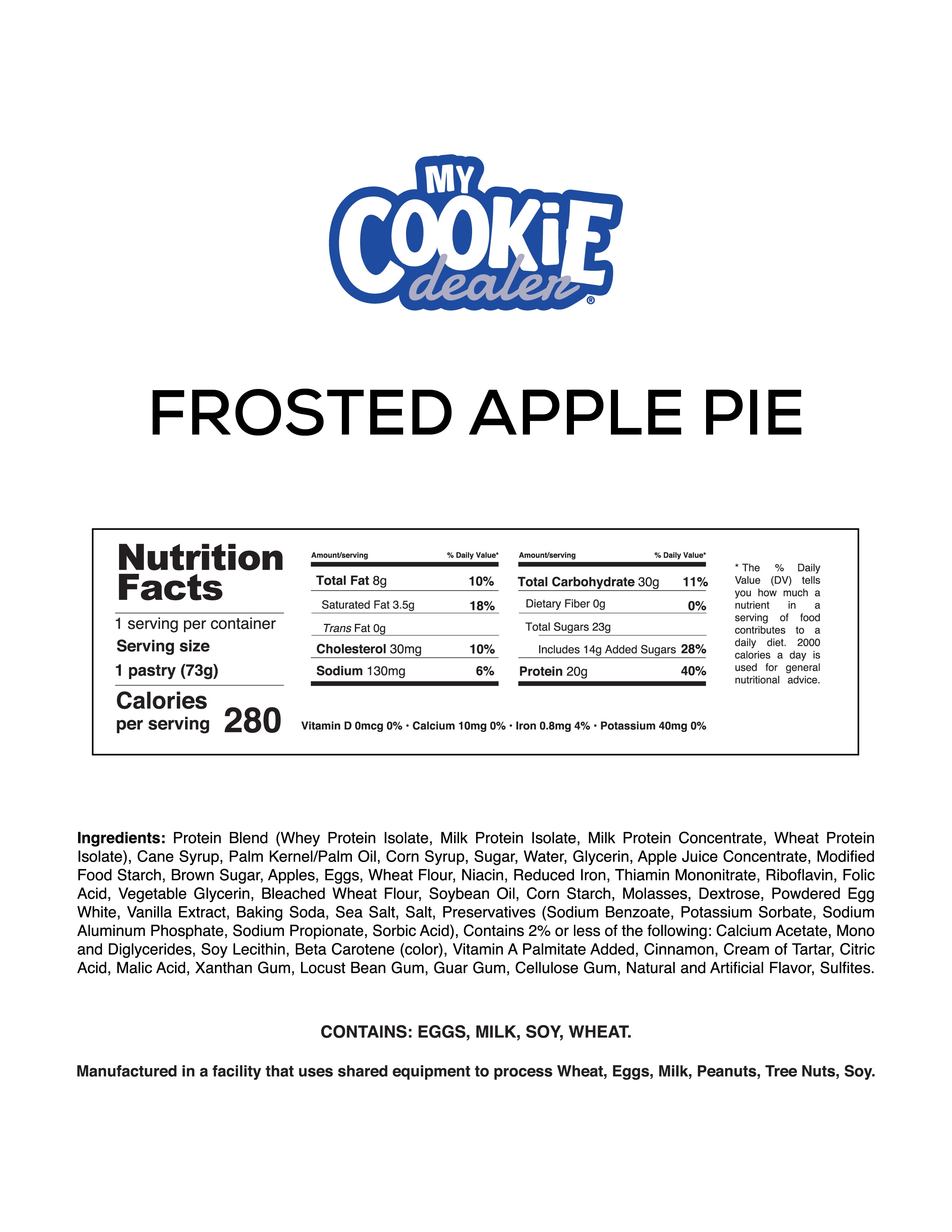 20g Frosted Apple Pie Protein Pastry – My Cookie Dealer