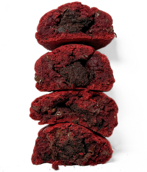 Red Velvet Brownie Stuffed Cookie